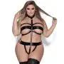 Exposed Plus Size Lust Wet Look Strappy Choker Body Exposed Plus Size Lust Wet Look Strappy Choker Body