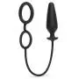 Dr Joel Kaplan Classic Silicone Butt Plug with Double Cock Ring Dr Joel Kaplan Classic Silicone Butt Plug with Double Cock Ring