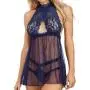 Dreamgirl Blue Lace Babydoll Set 