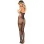 Rene Rofe Black Fishnet and Lace Crotchless Bodystocking