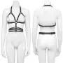 DOMINIX Deluxe Leather Open Cup Harness Bra