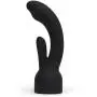 Doxy Number 3 Black Silicone Rabbit Wand Attachment Doxy Number 3 Black Silicone Rabbit Wand Attachment