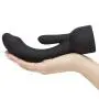 Doxy Number 3 Black Silicone Rabbit Wand Attachment Doxy Number 3 Black Silicone Rabbit Wand Attachment