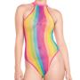 Leg Avenue Rainbow Stripe Net Racerback Body