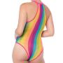 Leg Avenue Rainbow Stripe Net Racerback Body