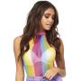 Leg Avenue Rainbow Stripe Net Racerback Body