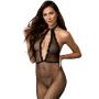 Dreamgirl Black Low Back Fishnet Crotchless Bodystocking