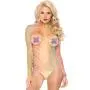 Leg Avenue Rainbow Fence Net Long Sleeved Body