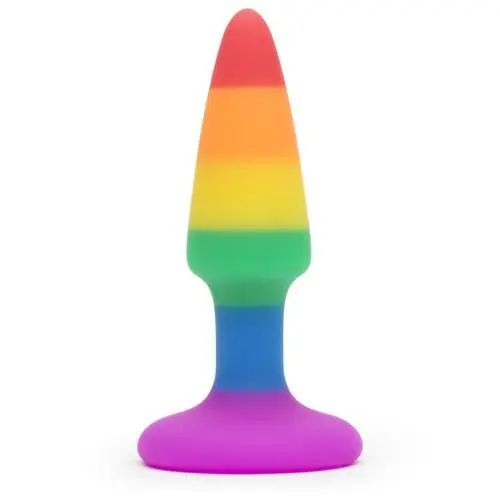 Rainbow Pleasure Silicone Butt Plug 2 Inch