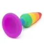 Rainbow Pleasure Silicone Butt Plug 2 Inch