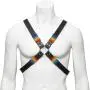 Bondage Boutique Rainbow and Leather Harness Bondage Boutique Rainbow and Leather Harness