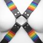 Bondage Boutique Rainbow and Leather Harness