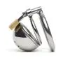 Master Series Solitary Stainless Steel Locking Chastity Cage