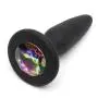 Glams Silicone Mini Butt Plug with Rainbow Crystal 3 Inch Glams Silicone Mini Butt Plug with Rainbow Crystal 3 Inch