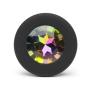 Glams Silicone Mini Butt Plug with Rainbow Crystal 3 Inch