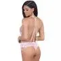 Escante Pink Backless Lace Pearl Thong Body Escante Pink Backless Lace Pearl Thong Body