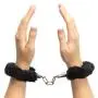 Worldgirl Black Furry Handcuffs