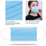 Disposable Surgical Mask Dust Breathable Earloop Antiviral Face Mask, Medical Sanitary Surgical Mask Thick 3-Layer Masks, 100 pcs