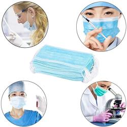 500 Pcs Disposable Face Masks Medical Mask Disposable Surgical Mask Dust Breathable Earloop Antiviral Face Mask, Comfortable Medical Sanitary Surgical Mask Thick 3-Layer Masks