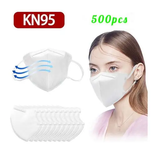 N95 500Pcs 5-Layers Mouth Mask Dust Mask Anti Pollution Military Grade Washable Cotton Masks KN95 Masks Anti PM2.5 Activated Carbon Filter Protective Filter Breathable Mask for Germ Protection