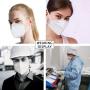 100Pcs Medical Antiviral Face Masks - N95 Dust Breathable Earloop Comfortable Sanitary Surgical Mask Thick 5-Layer Masks (White)