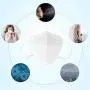 60 Pcs N95 Mask Medical Sanitary Surgical Mask Dust Breathable Earloop 5-Layer Masks Antiviral Face Mask,White