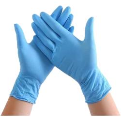 Nitrile Disposable Gloves 2.5 Mil Pack of 100, Powder Free Safety Working Gloves for Food Handle or Industrial Use